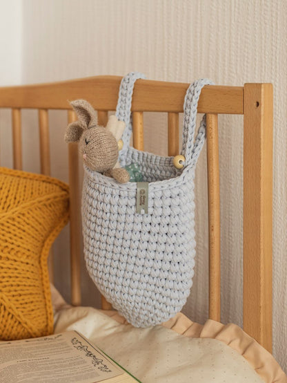Anzy Home Hanging Basket Crib Pocket Organizer