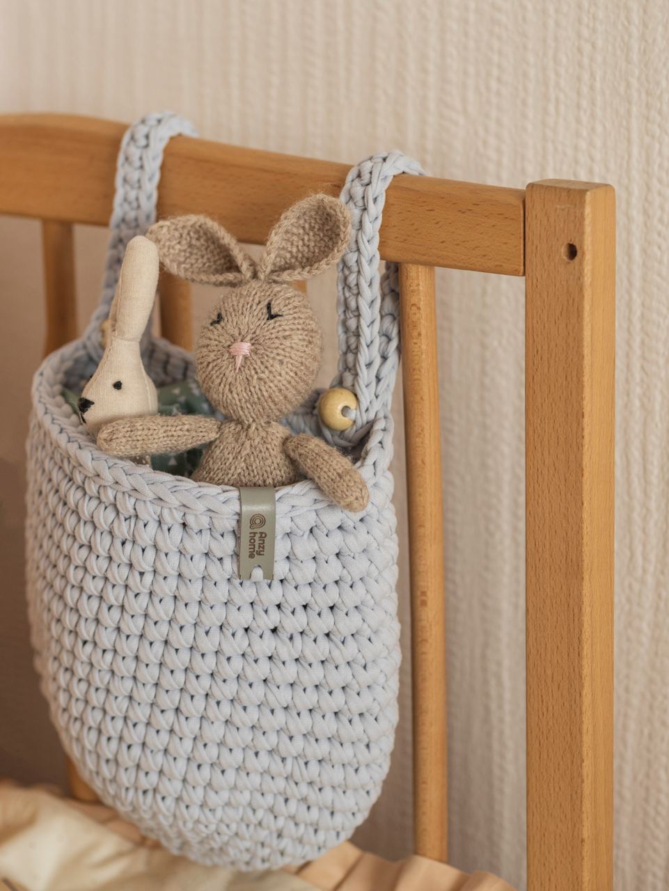 Anzy Home Hanging Basket Crib Pocket Organizer