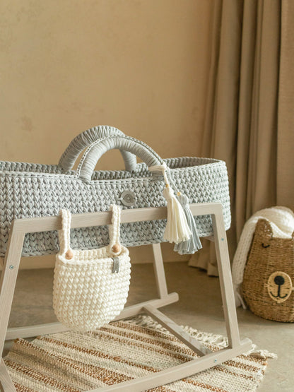 Anzy Home Hanging Basket Crib Pocket Organizer