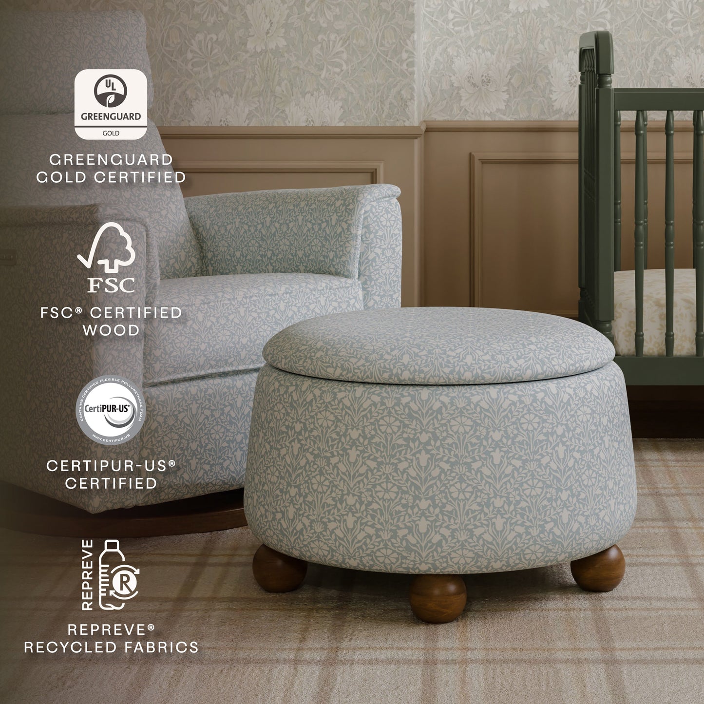 Morris & Co. x Namesake Tuffet Storage Ottoman