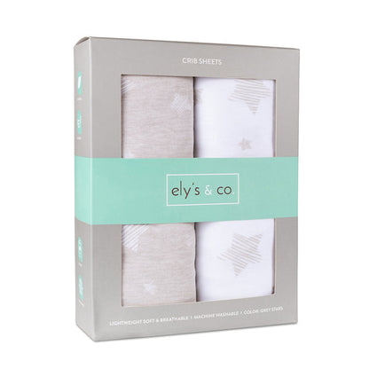 Ely's & Co. Cotton Crib Sheet - 2 Pack