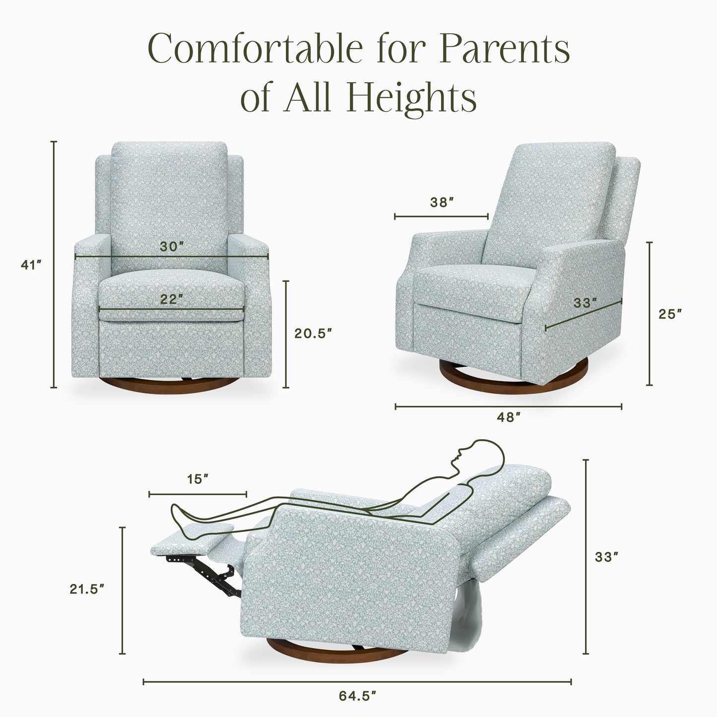 Morris & Co. x Namesake Crewe Recliner and Swivel Glider