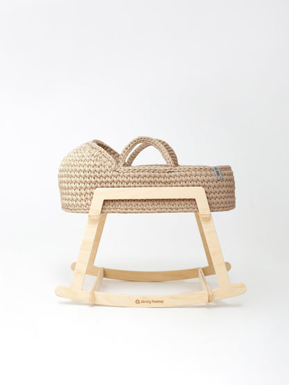 Anzy Home Doll Cradle Round Hood With Stand