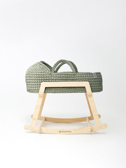 Anzy Home Doll Cradle Round Hood With Stand
