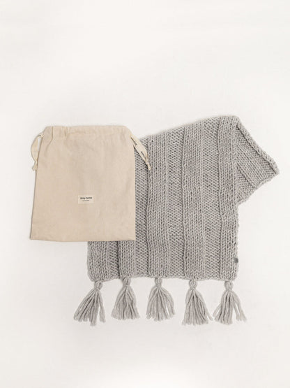 Anzy Home Boho Knitted Baby Blanket