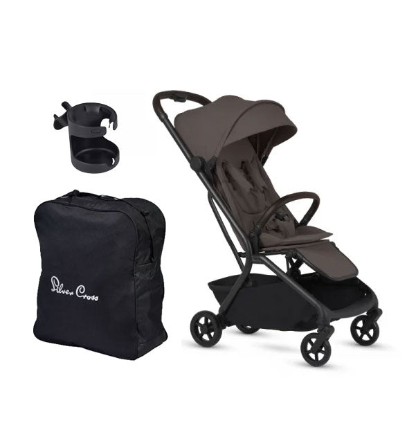Silver Cross Nia Compact Folding Stroller Travel Bundle