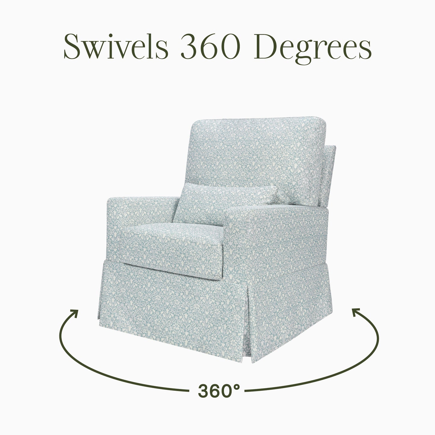Morris & Co. x Namesake Crawford Pillowback Comfort Swivel Glider