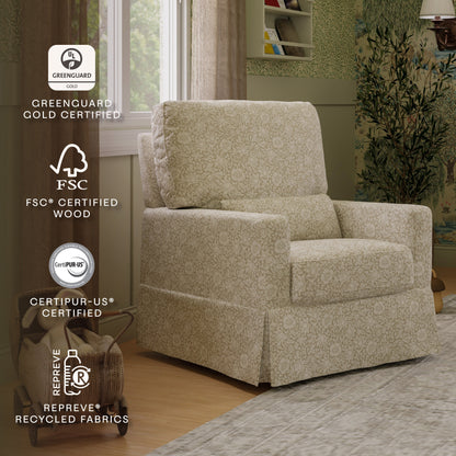 Morris & Co. x Namesake Crawford Pillowback Comfort Swivel Glider