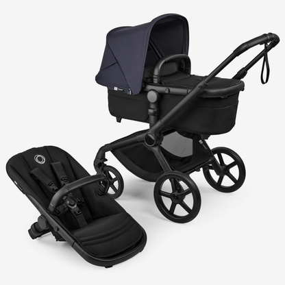 bugaboo fox 5 double stroller Bugaboo Fox 5 Renew Stroller-Convertible 2 in 1 Seat With Carry Cot Mode-Height Adjustable Parent Handle Bar-Reversible & Flat Reclining Seat-One Hand