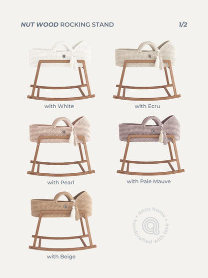 Anzy Home Rocking Stand for Baby Moses Basket