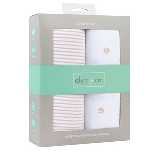 Ely's & Co. Cotton Crib Sheet - 2 Pack