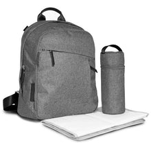 Load image into Gallery viewer, The UPPAbaby changing backpack from Mega babies comes with an insulated beverage case and changing mat.
