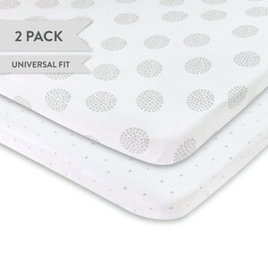 Ely's & Co. Cotton Pack N Play/ Porta Crib Sheet - 2 Pack