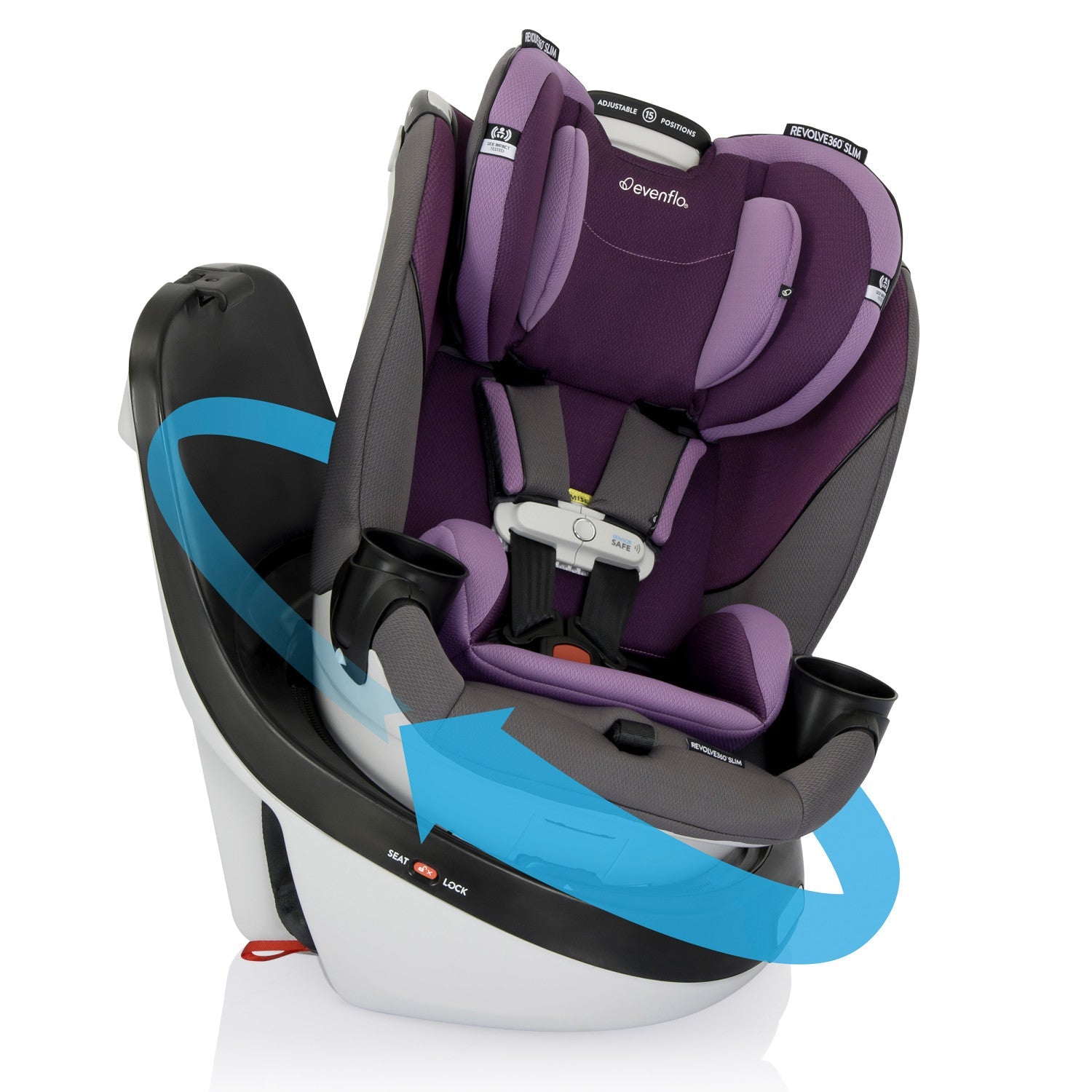 evenflo gold slim Evenflo Gold Revolve360 Slim 2-in-1 Rotational Car Seat with SensorSafe