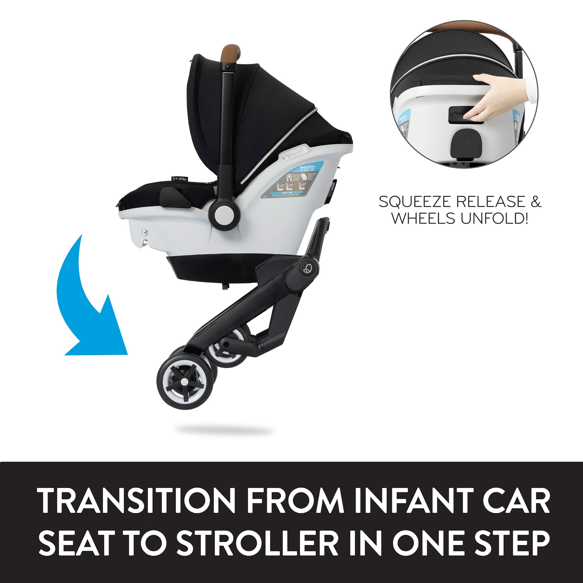 evenflo double stroller infant car seat Evenflo Gold Shyft DualRide Infant Car Seat and Stroller Combo With Ex – Swaddles Baby