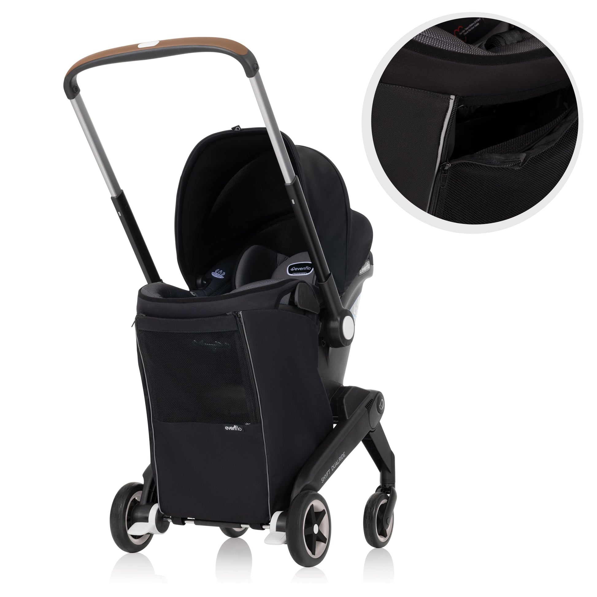 evenflo shyft dualride car seat stroller Evenflo Shyft DualRide Infant Car Seat and Stroller Combo with Carryal – Swaddles Baby