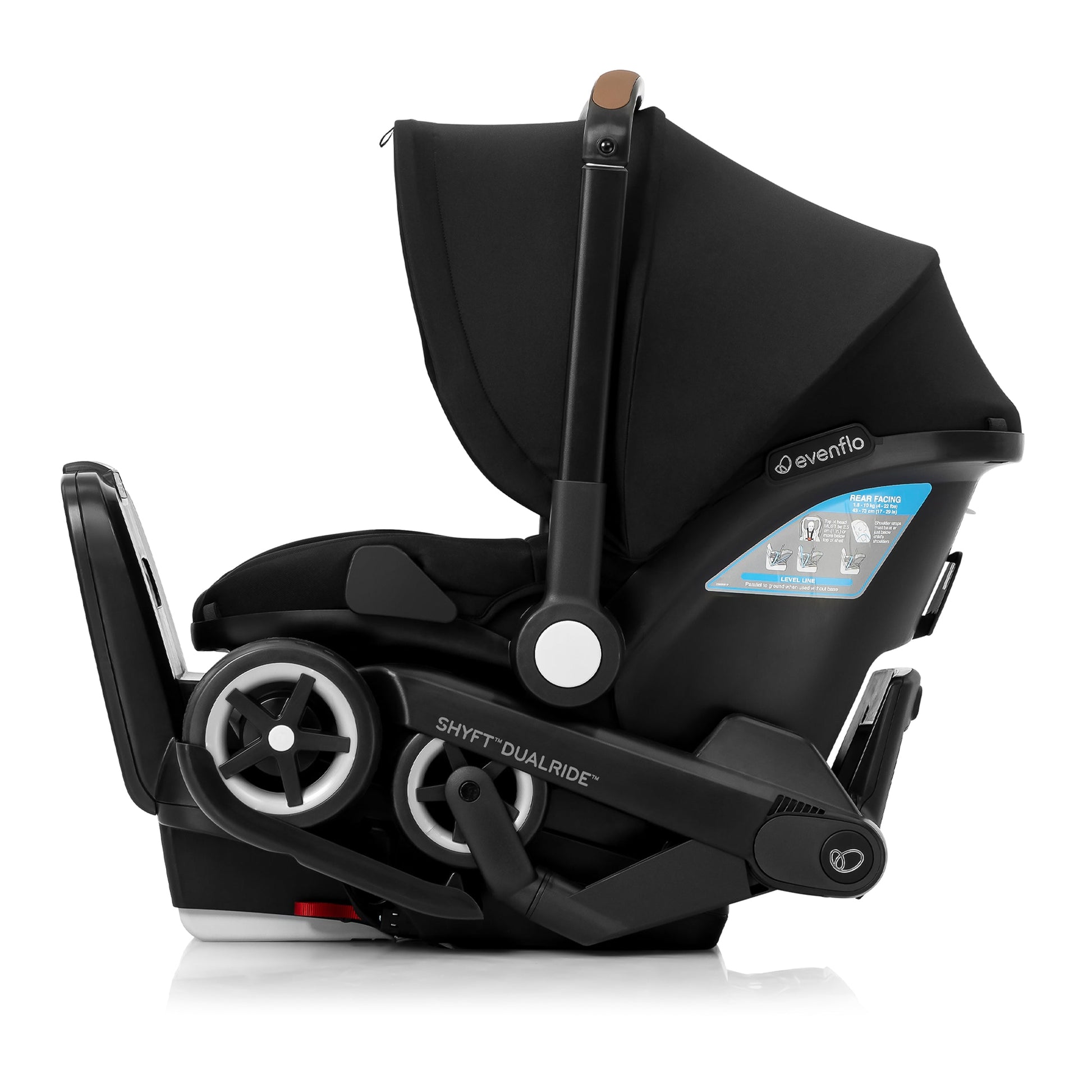 evenflo backpack stroller combo Evenflo Shyft DualRide Infant Car Seat and Stroller Combo with Carryal – Swaddles Baby