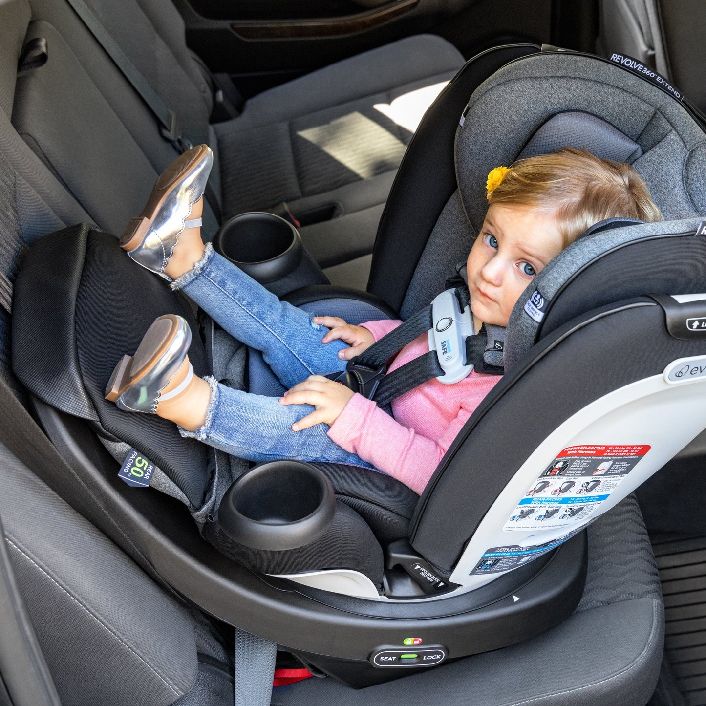 Evenflo Gold Revolve360 Extend All-in-One Rotational Car Seat with SensorSafe