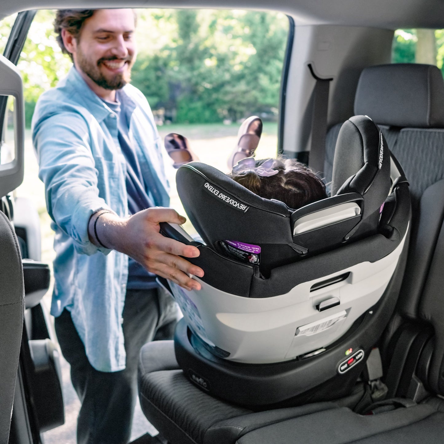 Evenflo Gold Revolve360 Extend All-in-One Rotational Car Seat with SensorSafe