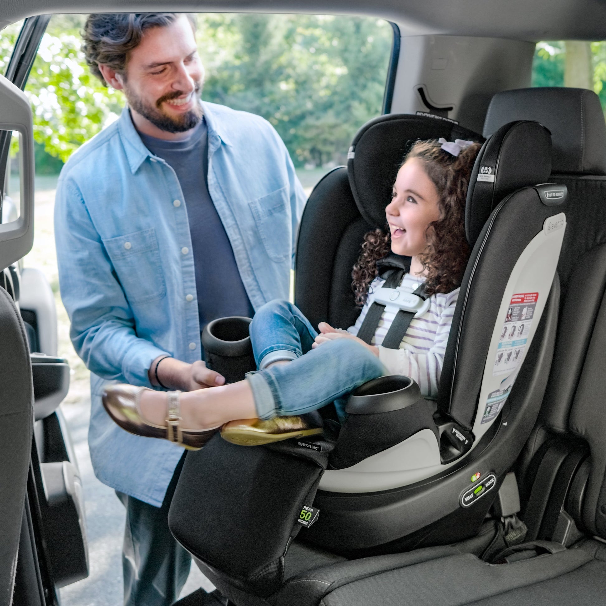 evenflo gold revolve all-in-1 car seat - moonstone Evenflo Gold Revolve360 Extend All-in-One Rotational Car Seat with SensorSafe