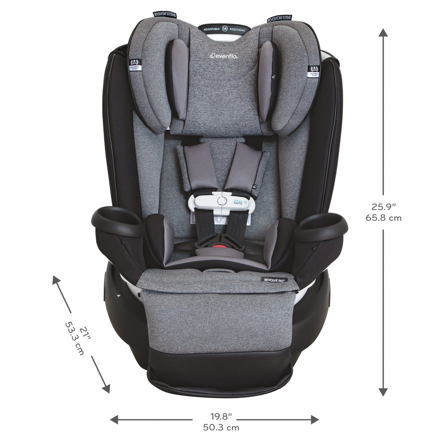 Evenflo Gold Revolve360 Extend All-in-One Rotational Car Seat with SensorSafe