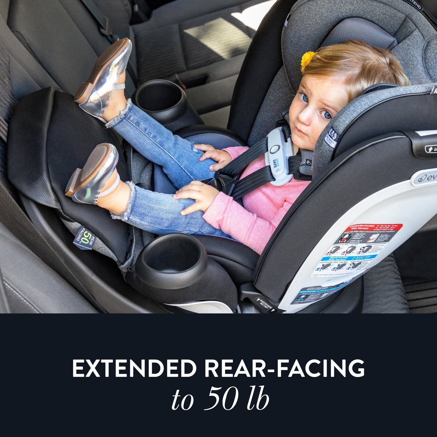 Evenflo Gold Revolve360 Extend All-in-One Rotational Car Seat with SensorSafe