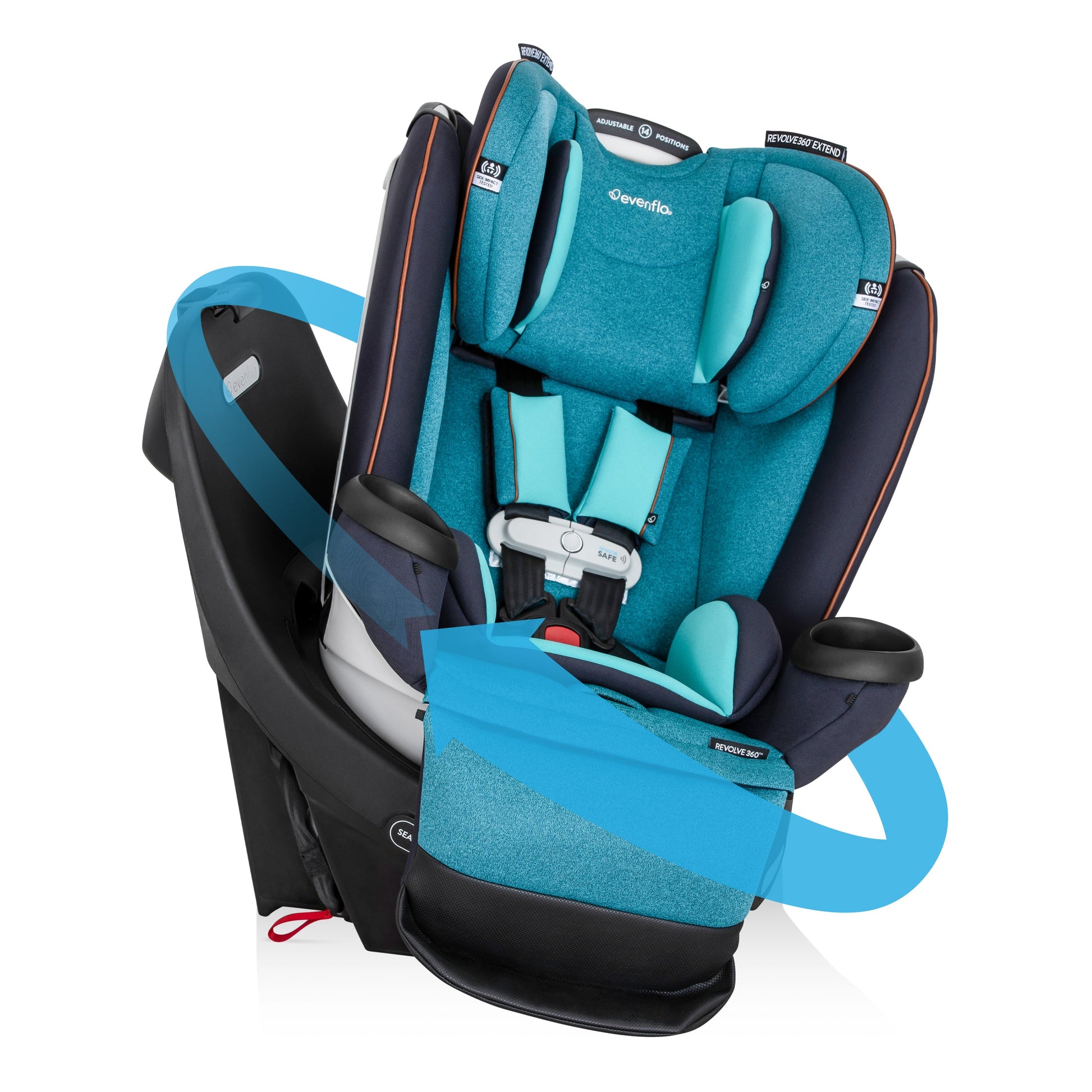 evenflo gold revolve360 rotational all-in-one convertible car seat installation Evenflo Gold Revolve360 Extend All-in-One Rotational Car Seat with SensorSafe
