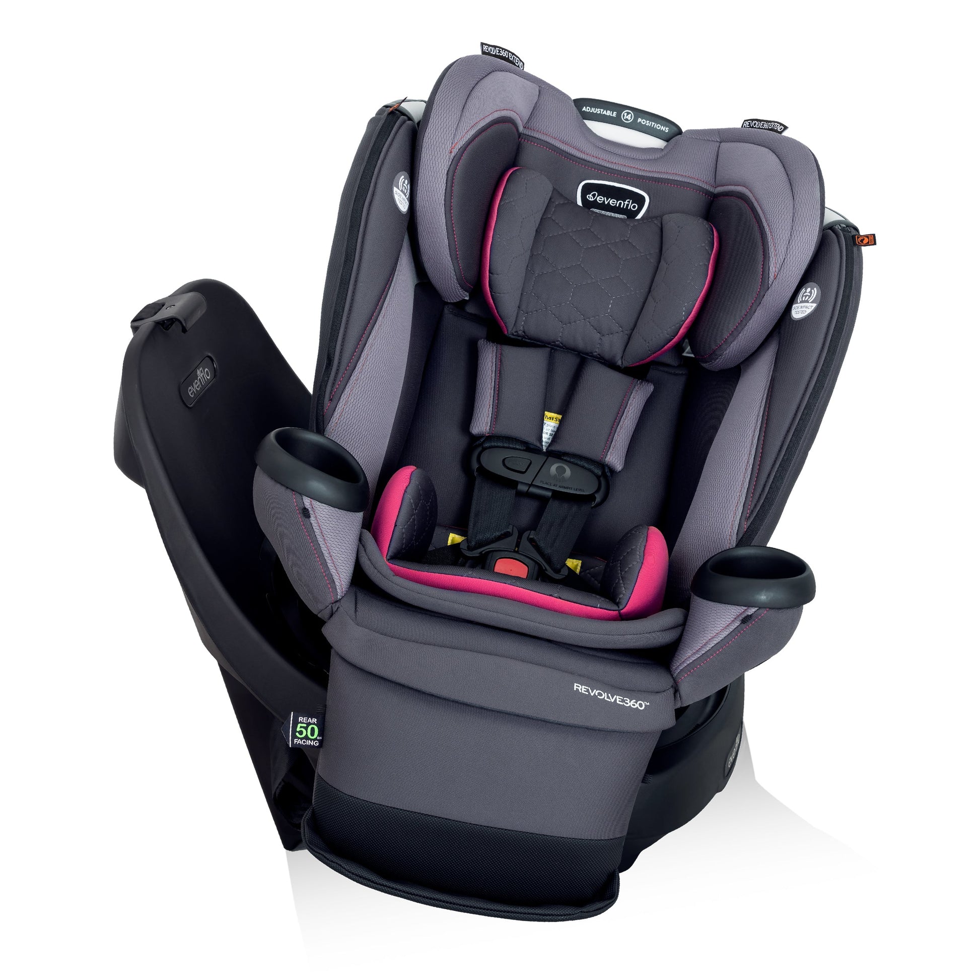 evenflo 3 in 1 Evenflo Revolve 360 Extend All-in-One Rotational Car Seat with Quick C – Swaddles Baby