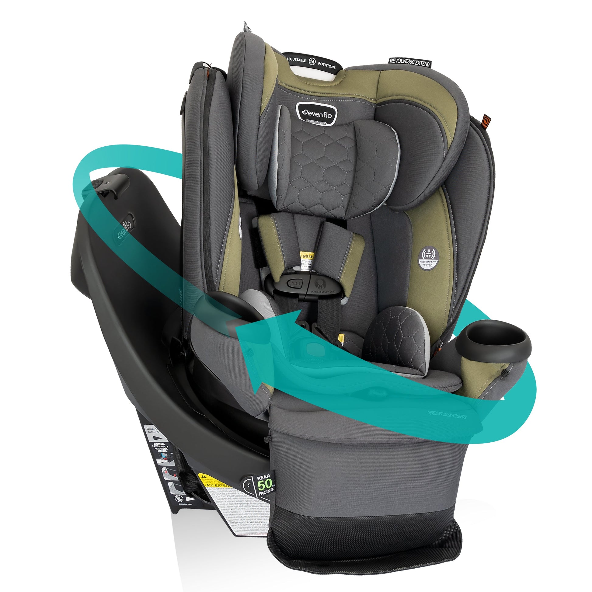 evenflo revolve 360 extend extra base Evenflo Revolve 360 Extend All-in-One Rotational Car Seat with Quick C – Swaddles Baby