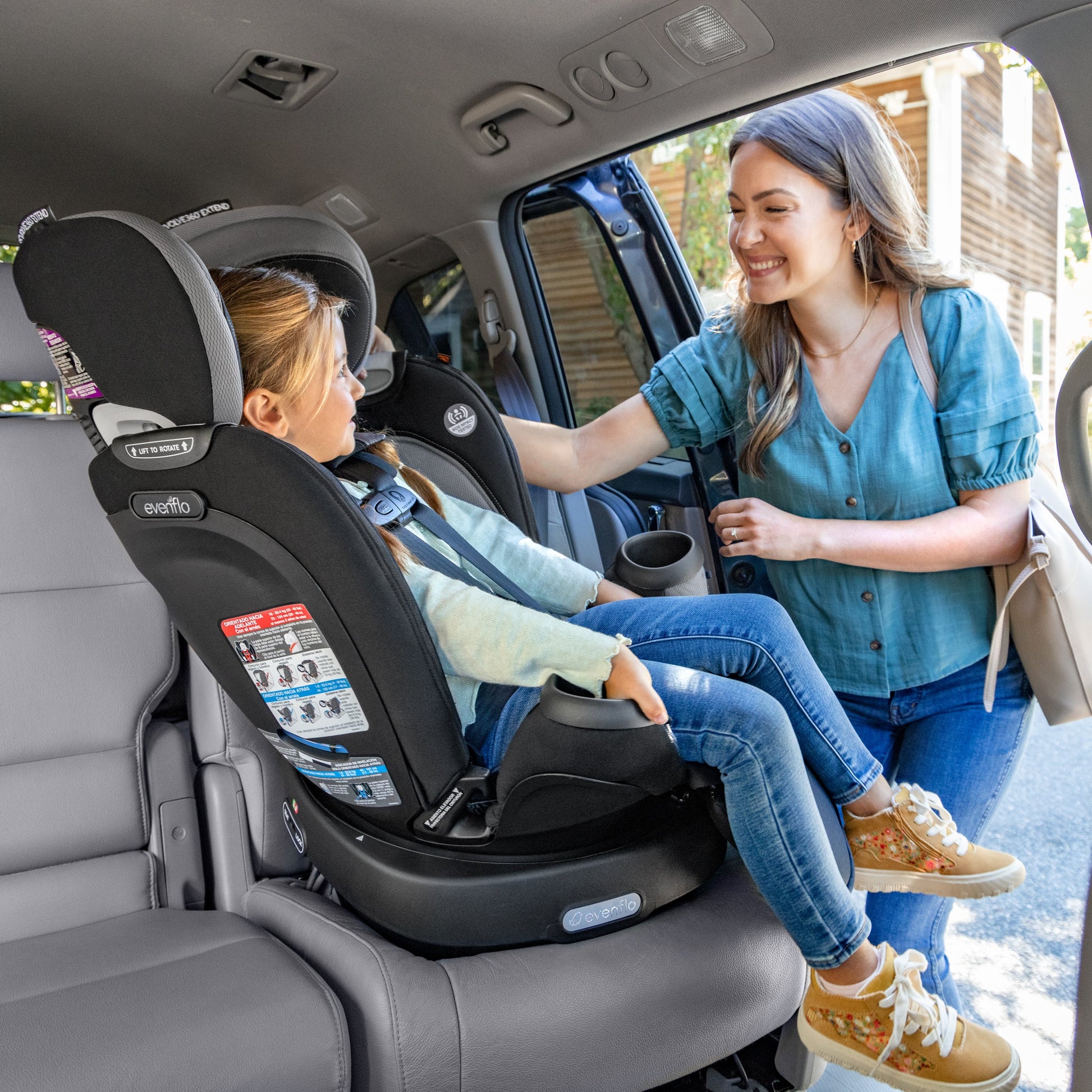 evenflo car seat 360 rotating Evenflo Revolve 360 Extend All-in-One Rotational Car Seat with Quick C – Swaddles Baby