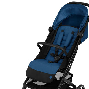 The CYBEX Beezy stroller from Mega babies features a near-flat recline position for added comfort.