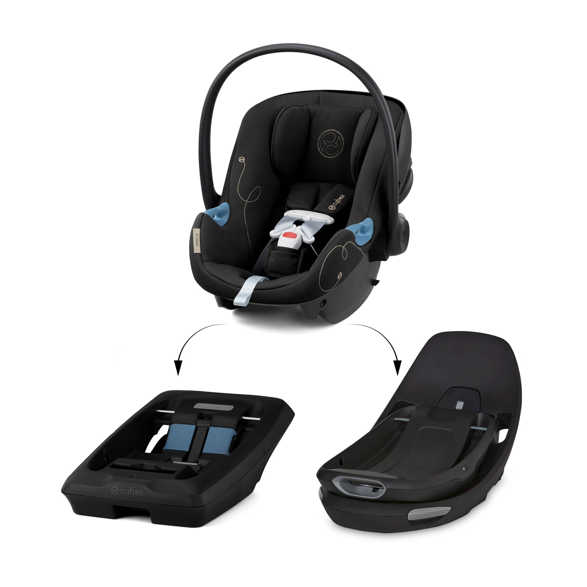 autostol cybex Cybex Gold Aton G Swivel SensorSafe Infant Car Seat – Swaddles Baby