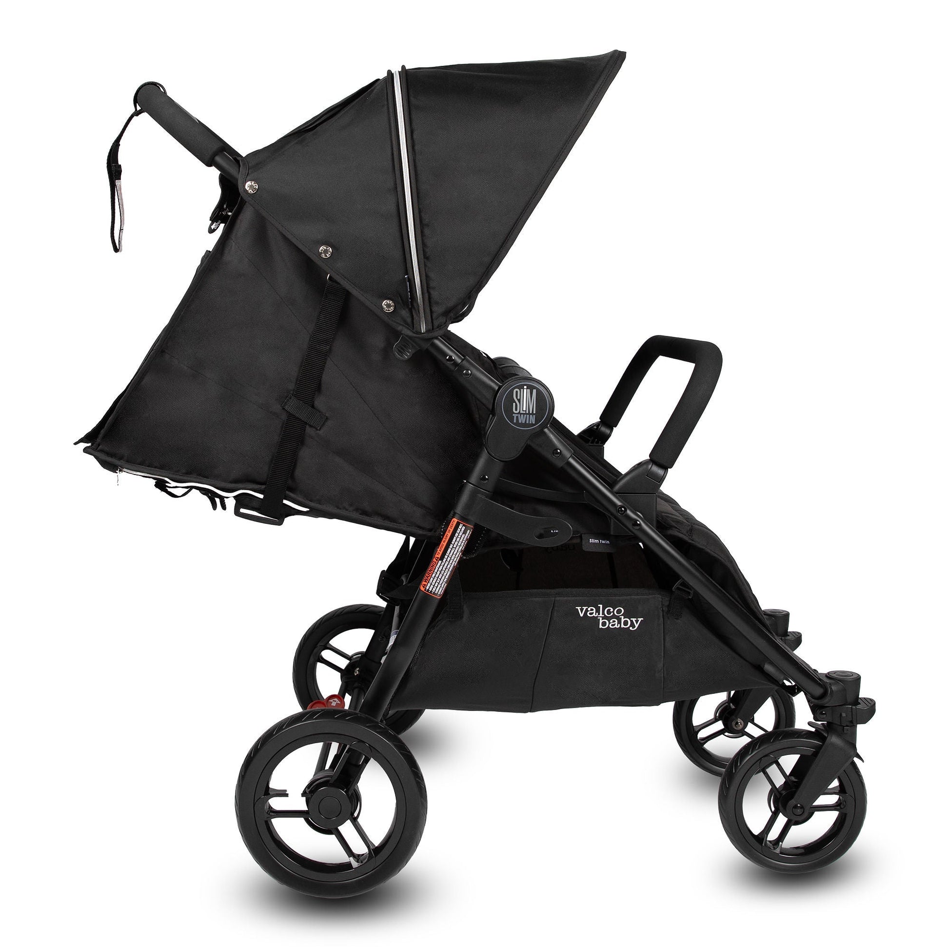 slim side by side double stroller Valco Baby Slim Twin Double Stroller, Licorice