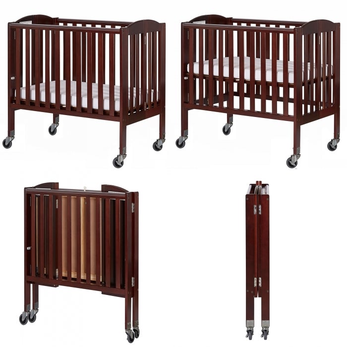 Dream On Me 2 in 1 Folding Portable Crib + Free 3" Mattress - Mega Babies