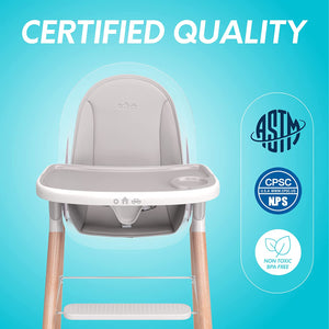Children of Design 6-in-1 Deluxe High Chair with Seat Cushion