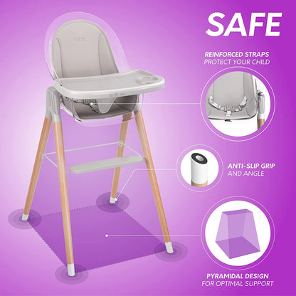 Children of Design 6-in-1 Deluxe High Chair with Seat Cushion