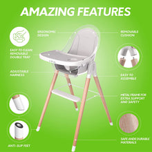 Load image into Gallery viewer, Children of Design 6-in-1 Deluxe High Chair with Seat Cushion
