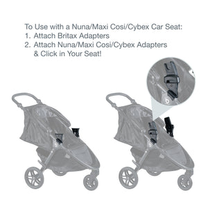 Britax Infant Car Seat Adapter for Cybex Nuna and Maxi Cosi Car