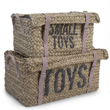 Load image into Gallery viewer, Childhome Set of Two Rattan Storage Baskets  + Straps
