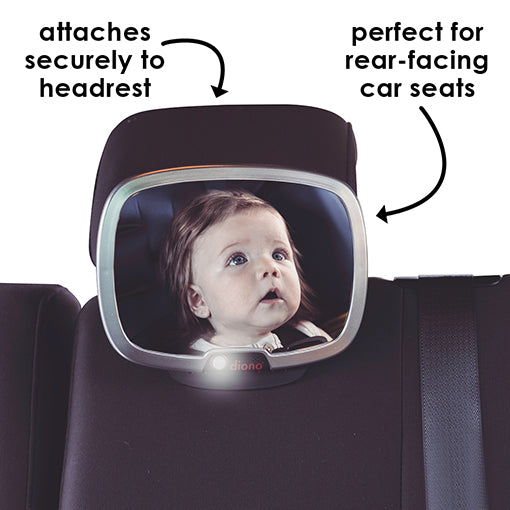 Diono Easy View Plus Car Mirror with LED Remote Light