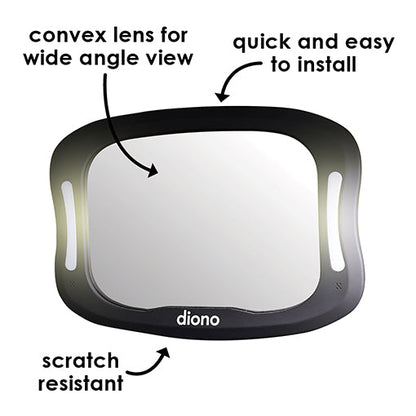 Diono Easy View XXL Car Mirror with Dual LED Lights