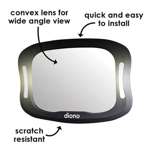 Diono Easy View XXL Car Mirror with Dual LED Lights