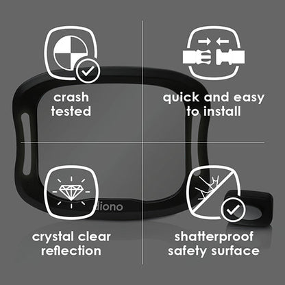 Diono Easy View XXL Car Mirror with Dual LED Lights