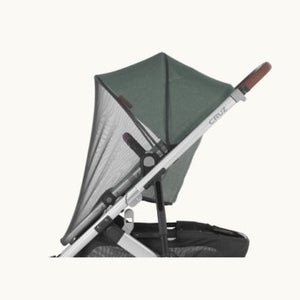 Mega babies' UPPAbaby CRUZ V2 stroller features a protective insect shield.
