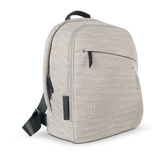 The UPPAbaby changing backpack is also supplied in a fashionable knit design. Featured by Mega babies.
