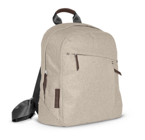 Choose Mega babies' UPPAbaby changing backpack in an oat mélange shade for a neutral look. 