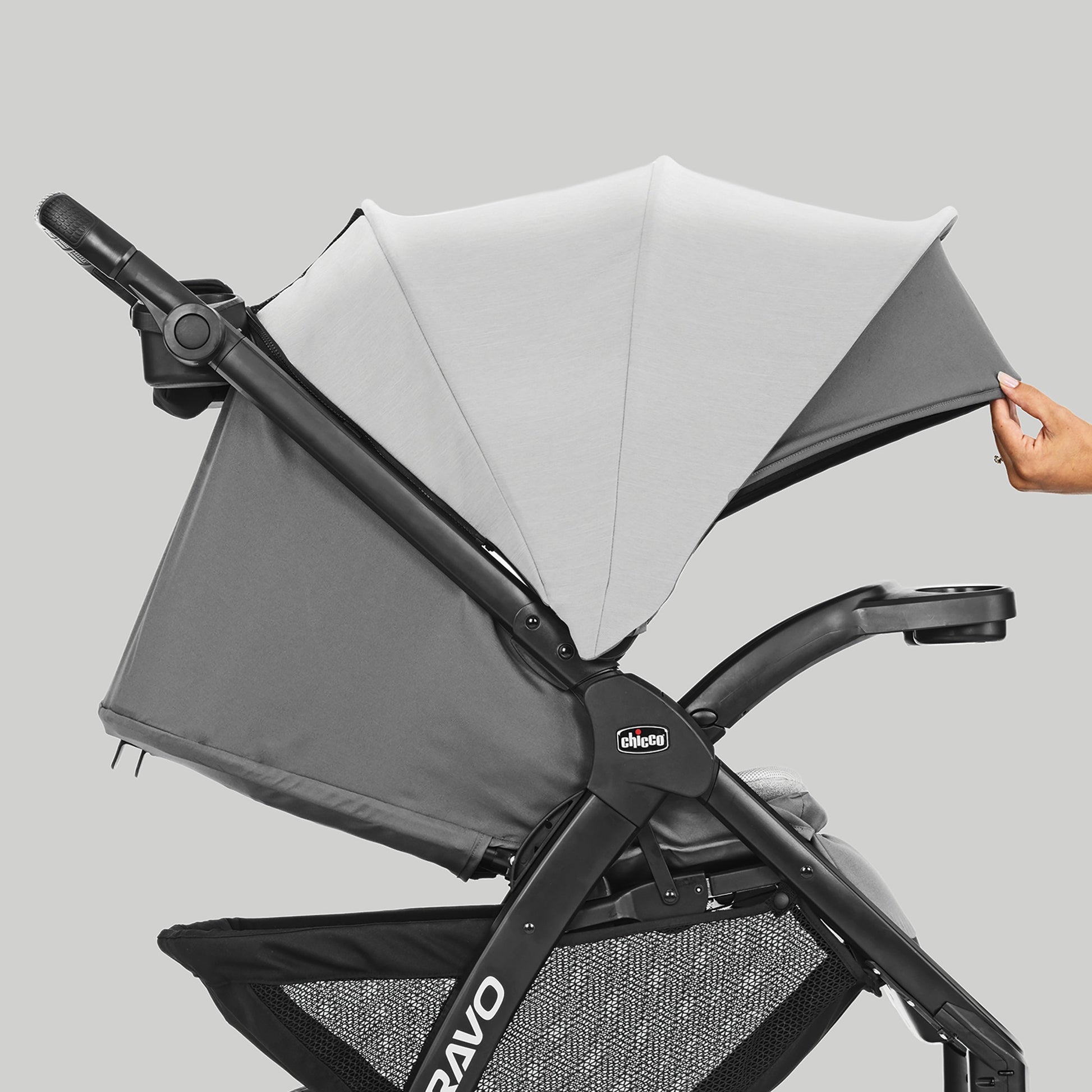 chicco bravo stroller canopy Chicco Bravo LE ClearTex Quick-Fold Stroller – Swaddles Baby