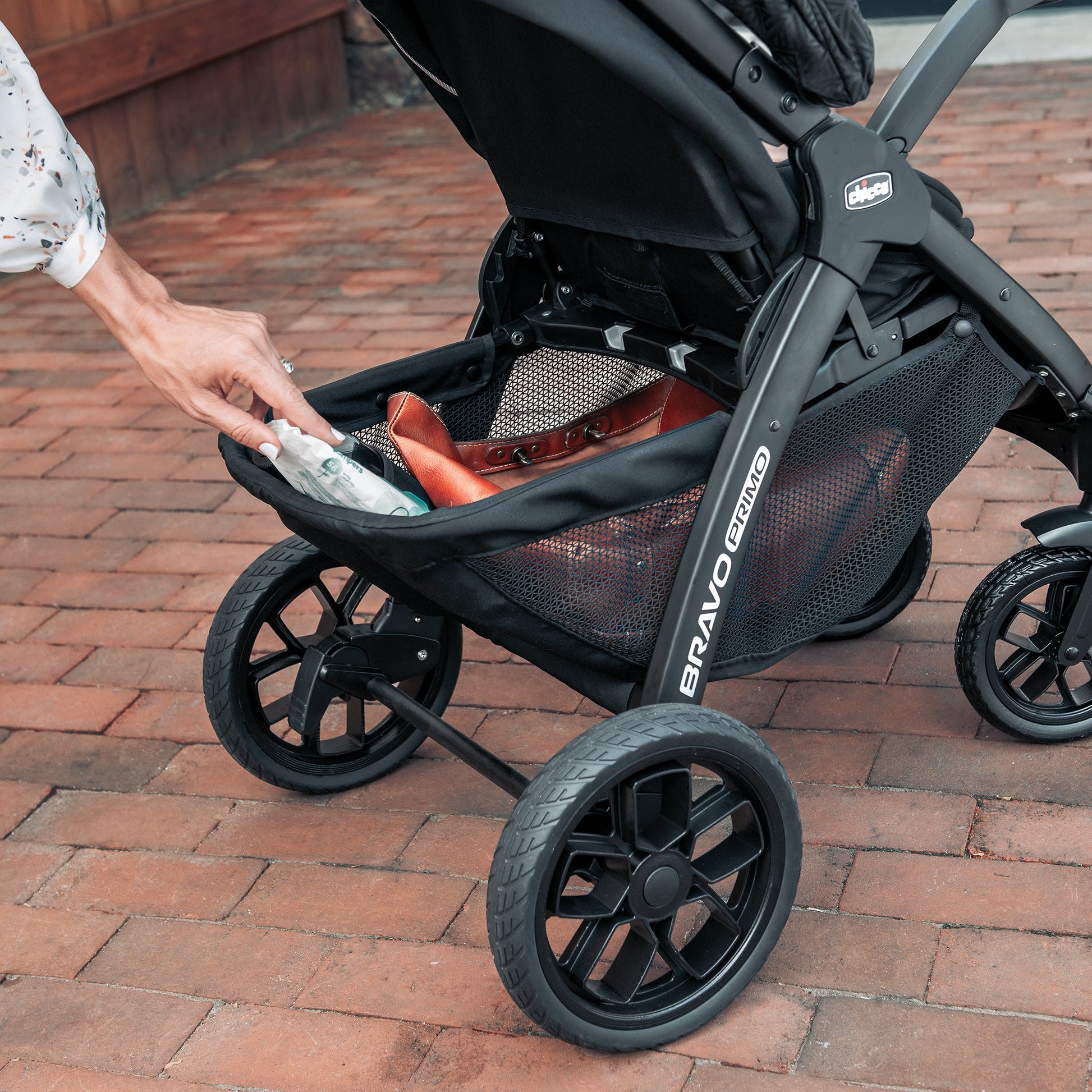 chicco stroller basket Chicco Bravo Primo Trio Travel System