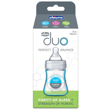 Load image into Gallery viewer, Chicco Duo 5oz. Hybrid Baby Bottle with Invinci-Glass Inside/Plastic Outside in Clear/Grey
