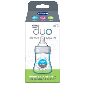 Chicco Duo 5oz. Hybrid Baby Bottle with Invinci Glass Inside